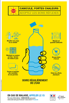 Message de relai et de prévention face à la canicule du mois de juillet 2019