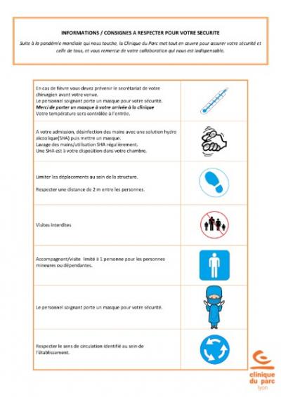 Reprise de consultations de semi-urgences à la Clinique du Parc